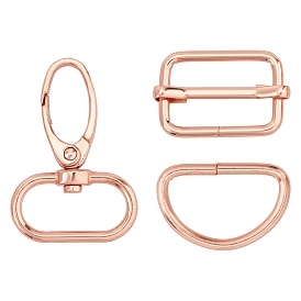Gorgecraft Zinc Alloy Buckle Clasps and Swivel Lobster Claw Clasps, For Webbing, Strapping Bags, Garment Accessories