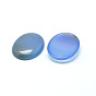 Cabochons teints ovales naturelles en agate bleue