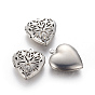 316 inoxydable pendentifs médaillon en acier, creux, cœur, cadre de photo charmant pour colliers