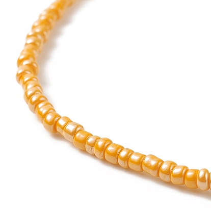 Éclats de pierres précieuses et perles en plastique et perles de rocaille en verre, chaînes de taille extensibles pour femmes