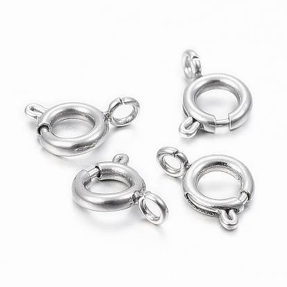 304 Stainless Steel Smooth Surface Spring Ring Clasps