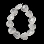 Naturelles cristal de quartz brins de perles, perles de cristal de roche, cœur