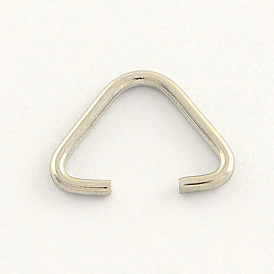 304 Stainless Steel Triangle Rings, Buckle Clasps, Fit For Top Drilled Beads, Webbing, Strapping Bags, 10x13x1mm