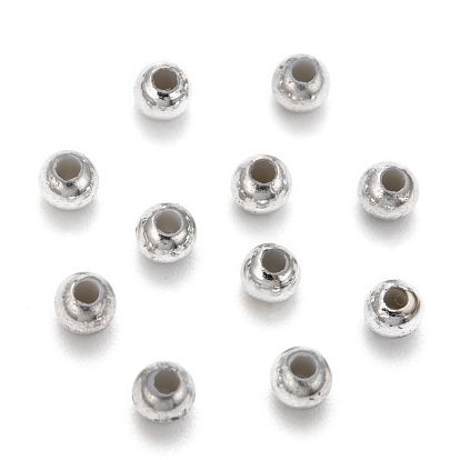 Placage perles en plastique rondes acrylique
