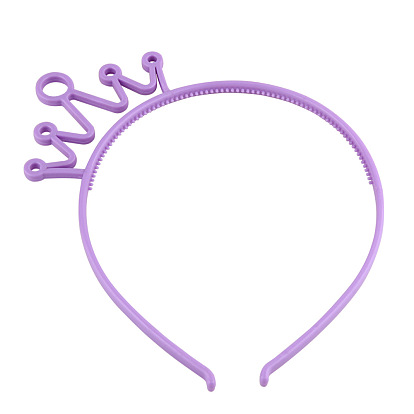 Crown Plastic Hair Bands, with Teeth, Hair Accessories for Girls