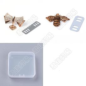 Alloy Shoes Clasps, with Iron Shim, for Shoe Decoration Accessories, Butterfly