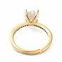 Регулируемое кольцо из кубического циркония, настоящие позолоченные украшения из латуни для женщин, без свинца и без кадмия