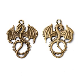 Tibetan Style Alloy Pendants, Dragon, Cadmium Free & Lead Free