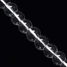 Crystal Glass Round Beads Strands, 8mm, Hole: 1mm, about 54pcs/strand, 15.7 inch