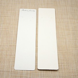 Grand carton cartes d'affichage de collier de papier, rectangle, 210x55x0.5mm