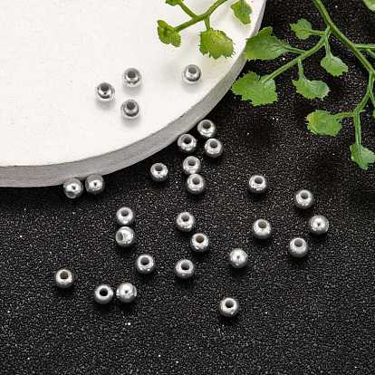 Chapado perlas de plástico redondos de acrílico