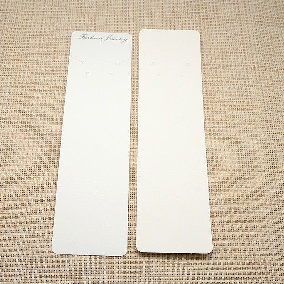 Grand carton cartes d'affichage de collier de papier, rectangle, 210x55x0.5mm