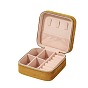 Caja cuadrada con cremallera para almacenamiento de joyas de terciopelo, Para guardar collares, anillos y pendientes.