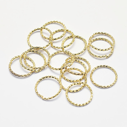 Anillos de salto de latón chapado de larga duración, real 18 k chapado en oro, sin níquel, anillo, anillos del salto abiertos