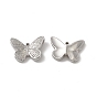 Placage sous vide 201 pendentifs en acier inoxydable, charme de papillon