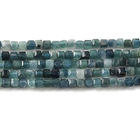 Natural Tourmaline Beads Strands, Cube, Faceted, Grade AA
