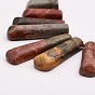 Natural Picasso Stone/Picasso Jasper Beads Strands, Graduated Fan Pendants, Focal Beads
