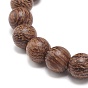 Эластичный браслет из натуральной лавы и деревянных бусин, украшения из драгоценных камней с эфирными маслами для женщин