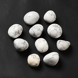 Perles howlite naturelles, pierre tombée, pierres de guérison, pour les cristaux de guérison reiki équilibrage des chakras, gemmes de remplissage de vase, pas de trous / non percés, nuggets