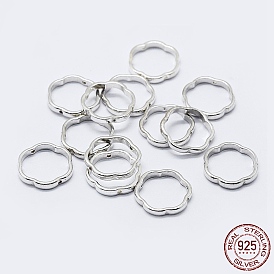 925 Sterling Silver Bead Frames, Flower