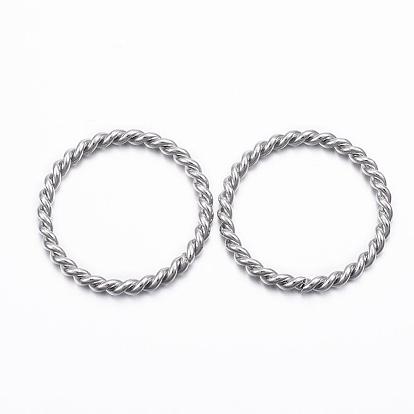 304 Stainless Steel Linking Rings, Twisted Ring