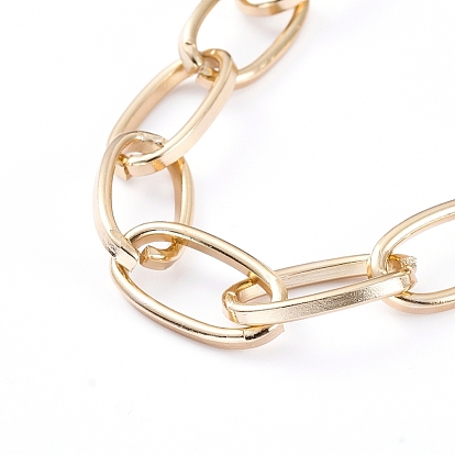 Bracelets de chaîne de trombone en aluminium unisexes, avec alliage fermoirs toggle
