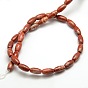 Ovales rouge naturel perles jaspe brins, 12x6mm, Trou: 1mm, Environ 32 pcs/chapelet, 16.1 pouce