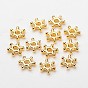 ABS Electroplated Snowflake Plastic Spacer Beads, 7x2mm, Hole: 1.5mm, 11000pcs/500g