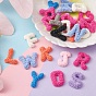 26Pcs 26 Styles Opaque Resin 26 Letter Cabochons, Rose Flower Letter A~Z