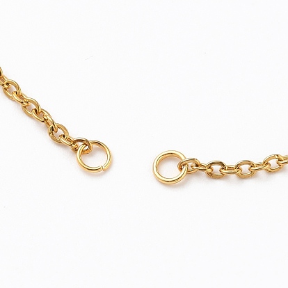 304 fabrication de bracelet-chaîne en acier inoxydable, avec fermoir pince de homard et chaîne d'extension