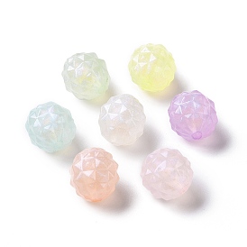 Luminous Acrylic Beads, Glitter Beads, Glow in the Dark, Faceted Round
