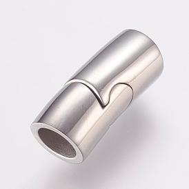 304 Stainless Steel Magnetic Clasps with Glue-in Ends, Ion Plating (IP)