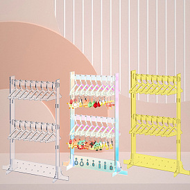 3-Tier Coat Hanger Acrylic Earring Display Holder, Earring Organizer Holder