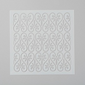 Geometric Plastic Reusable Painting Stencils, Cake Stencils, for Painting on Scrapbook Paper Wall Fabric Floor Furniture Wood and Cakes