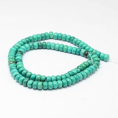 Natural Magnesite Bead Strands, Rondelle, Dyed & Heated