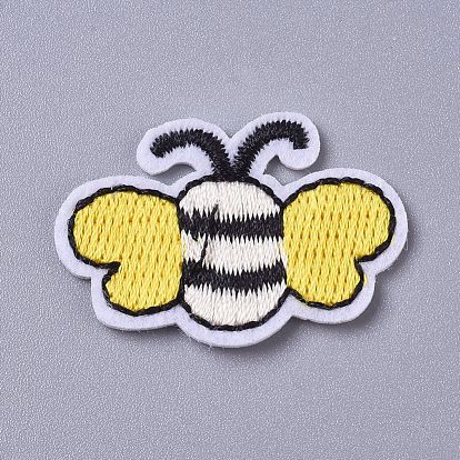 Компьютеризированная вышивка тканью утюжок на / шить на заплатках, аксессуары для костюма, аппликация, Пчелы