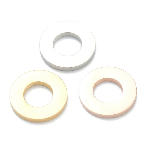 Ion Plating(IP) 304 Stainless Steel Charms, Ring