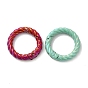 Spray Painted Alloy Spring Gate Ring, Twist Rings