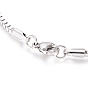 Ion Plating(IP) 304 Stainless Steel Box Chain/Venetian Chains
 Bracelets, with Lobster Claw Clasps