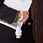 Wristlet Keychain Silicone Beaded Keychain Bracelet with Tassel Bohemian Style Wrist Keychain for Women and Girls