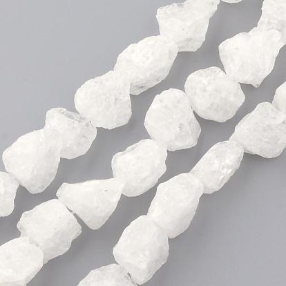 De perlas de cristal de cuarzo natural hebras, pepitas