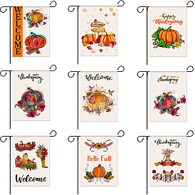 Garden Flag for Thanksgiving Day, Double Sided Linen House Flags, for Home Garden Yard Office Decorations
