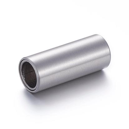 304 магнитные застежки из нержавеющей стали с клеевыми концами, колонка, 17x7 мм, отверстие : 5 мм