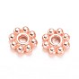 Alloy Daisy Spacer Beads, Flower, Cadmium Free & Lead Free