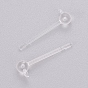 Transparent Painless Prevent Allergy Resin Stud Earring Findings, with Loop