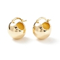 Rack Plating Brass Round Ball Chunky Hoop Earrings for Women, Cadmium Free & Lead Free