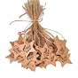 Thanksgiving Themed Star Paper Hang Gift Tags, with Hemp Cord