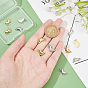 SUPERFINDINGS 12Pcs 2 Colors Brass Pendants, with Jump Ring, Footprint