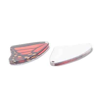 Spring and summer series Acrylic Pendants, for Earring Making, Butterfly Wing
