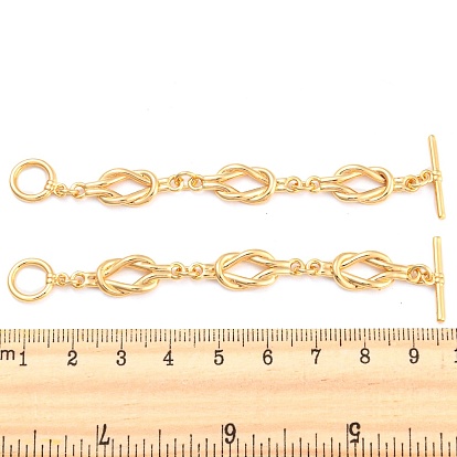 Brass Toggle Clasps with Links, for Jewelry Making